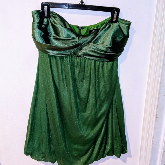 💚Jump Apparel emerald sparkly mini dress sz 11/12